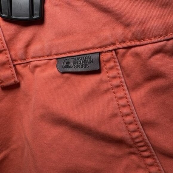 Eastern Mountain Sports Womens Orange Chino Shorts Sz 14 Hiking Casual Outdoors - Picture 9 of 10
